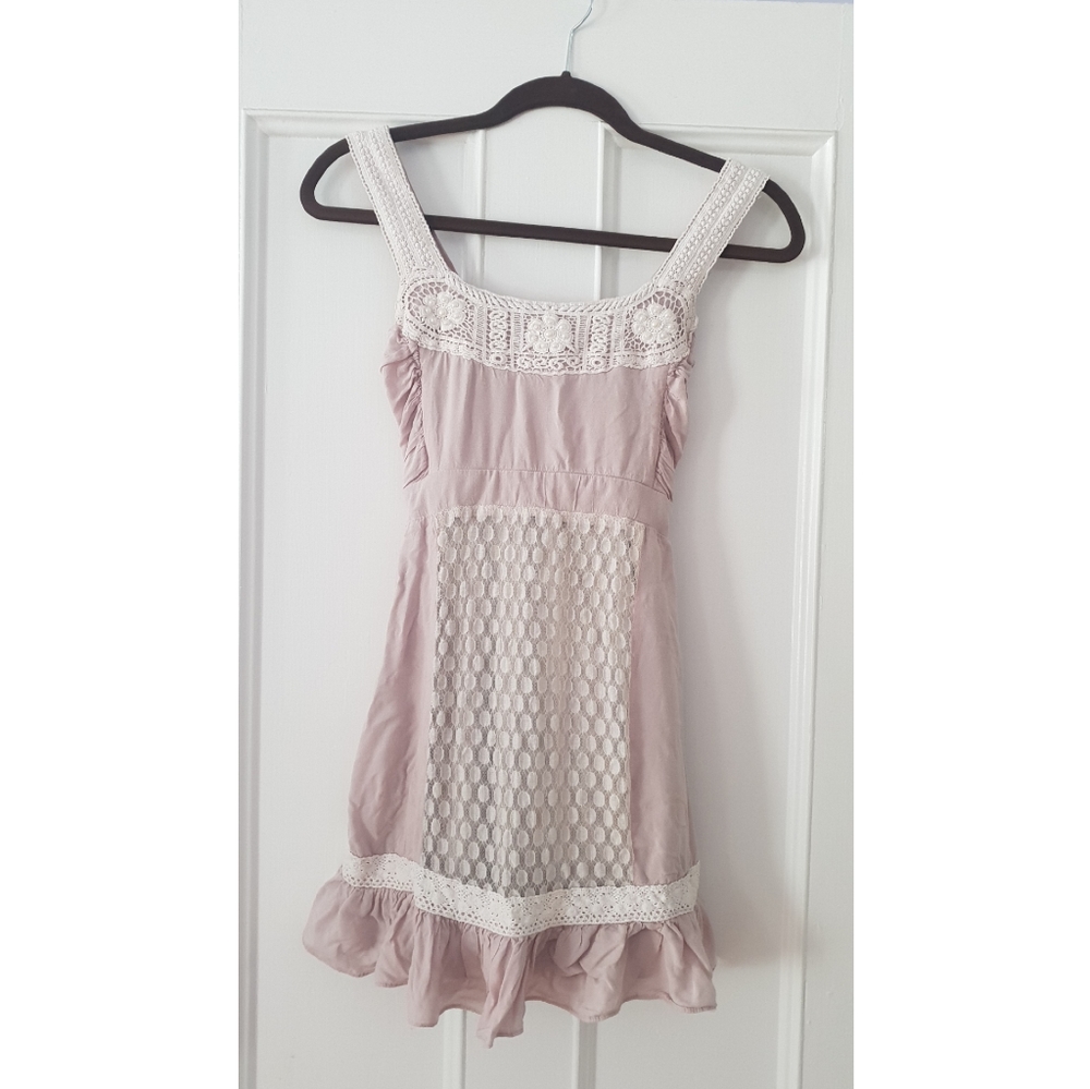 Soft pink smock dress